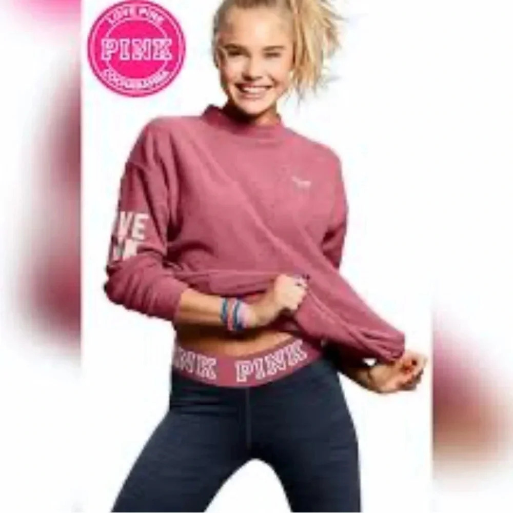 VS PINK mock neck sweater-oversized small EUC